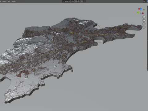 Mumbai Terrain city India 3D Модель