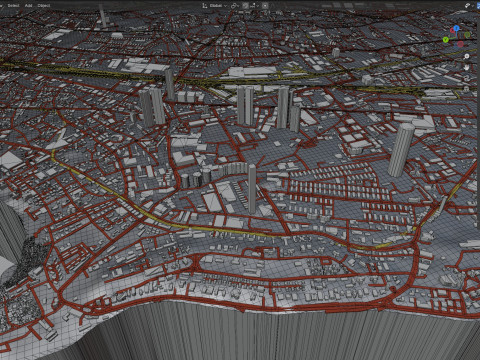 Mumbai Terrain city India 3D Модель