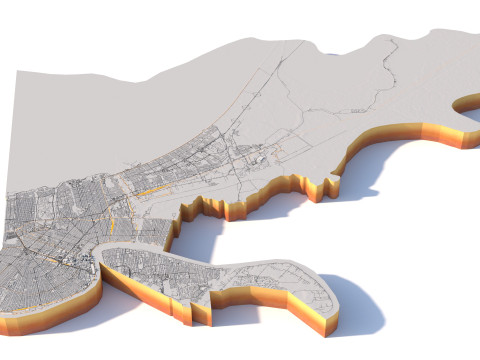 New Orleans Kenner Metairie Louisiana Terrain city USA 3D Model