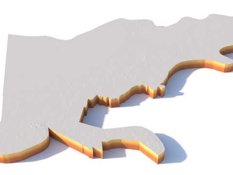 New Orleans Kenner Metairie Louisiana Terrain city USA 3D Model