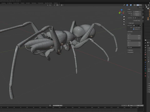 Antmimicking Spider 3D Model