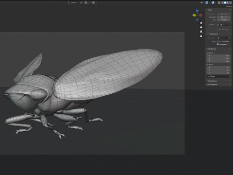Cercopoidea Froghopper Model 3D