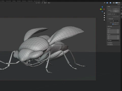 ピオコリス・バリウスの昆虫 3Dモデル
