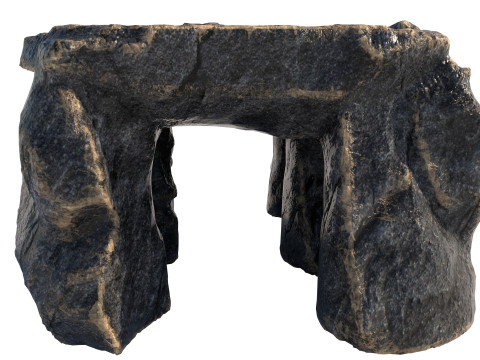 Black rock cave entrance 3D Модель