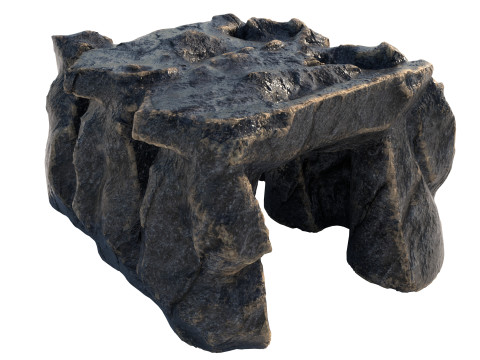 Black rock cave entrance 3D Модель