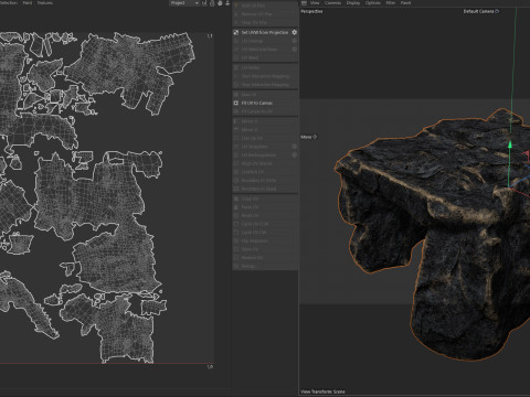 Black rock cave entrance 3D Модель