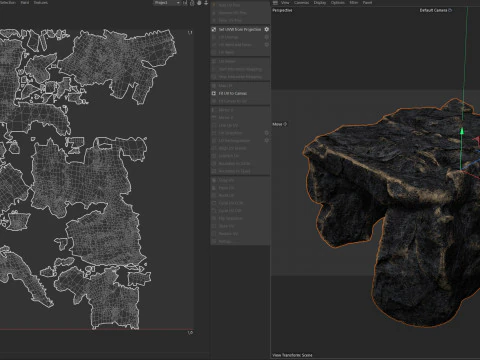 Ingresso della grotta di roccia nera Modello 3D