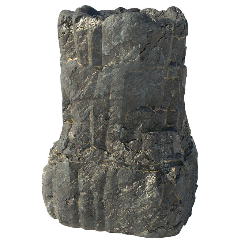 Black rock pillar Modello 3D .c4d .max .obj .3ds .fbx .stl .blend 