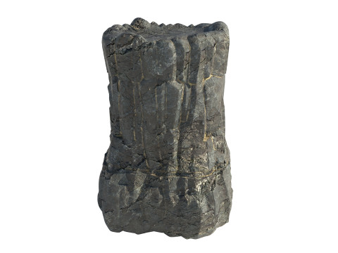 Black rock pillar Modello 3D