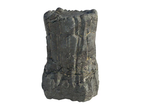 Pilastro di roccia nera Modello 3D