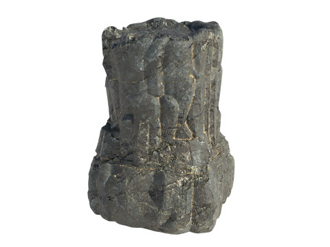 Black rock pillar Modello 3D