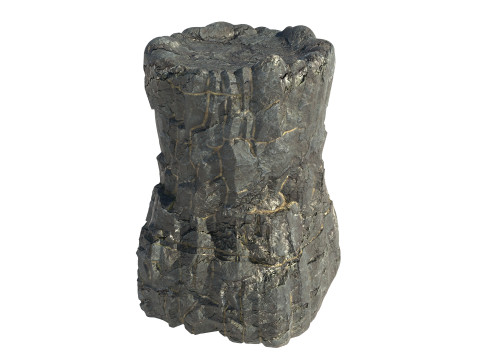 Black rock pillar Modello 3D
