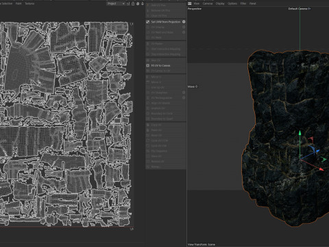 Black rock pillar Modello 3D