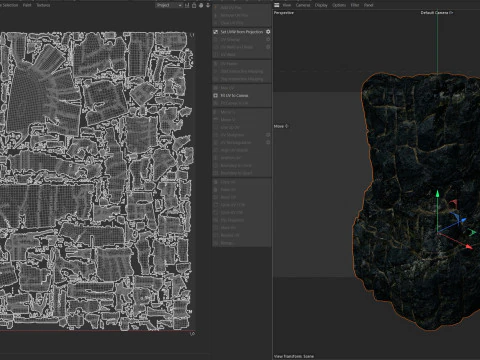 Pilastro di roccia nera Modello 3D