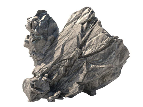 Cliff rock grey 3D Model