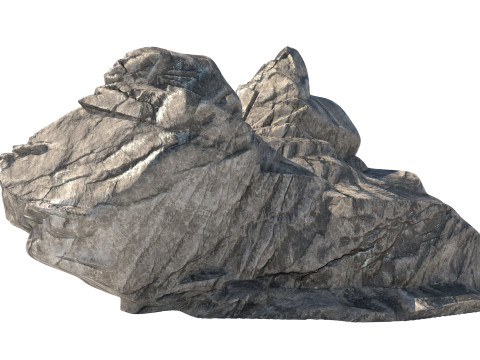 Cliff rock grey 3D 模型