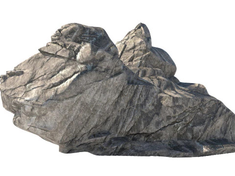 Cliff rock grey 3D Model