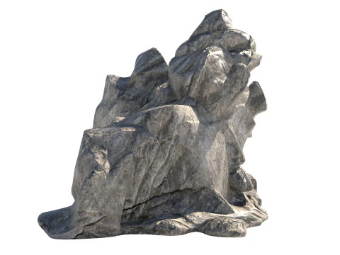 Cliff rock grey 3D Model