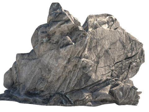 Cliff rock grey 3D 模型