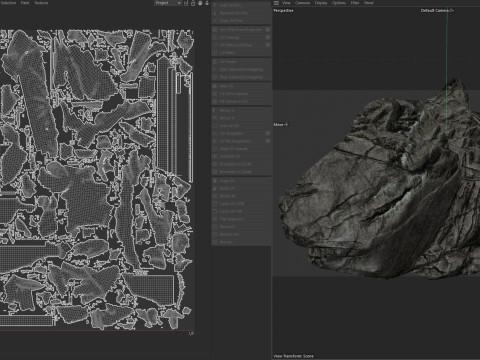 Cliff rock grey 3D 模型