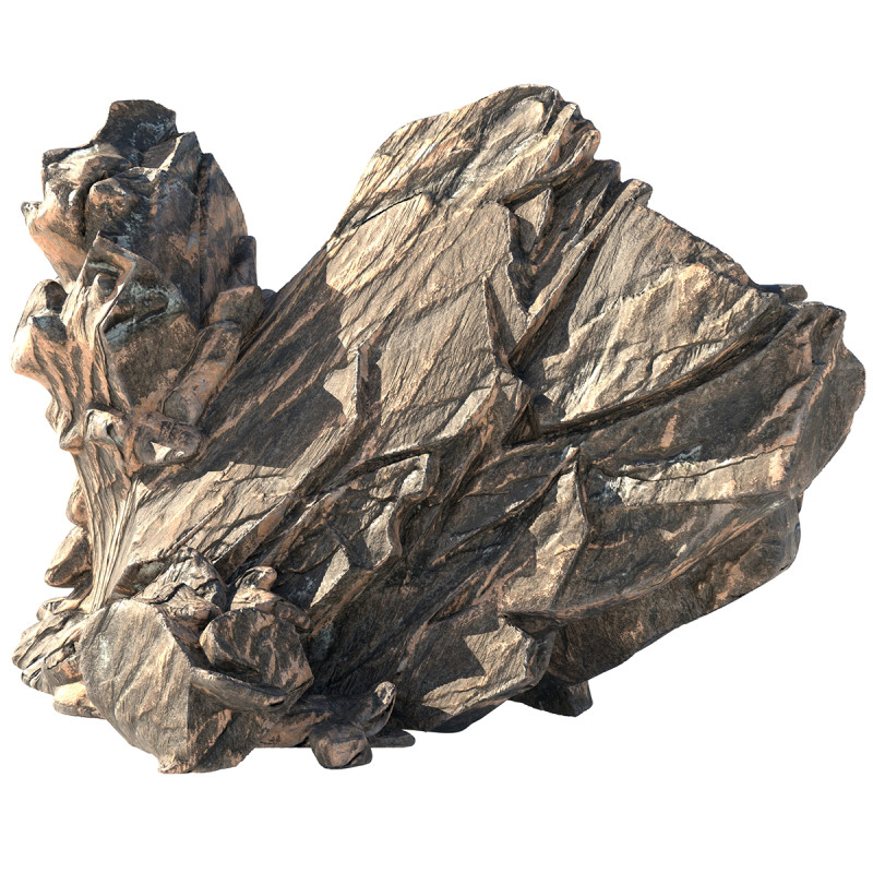 Cliff rock sandy grey 3D Model .c4d .max .obj .3ds .fbx .stl .blend