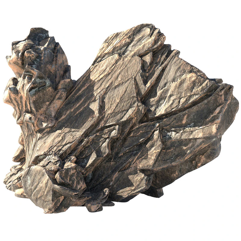 Cliff rock sandy grey 3D Model .c4d .max .obj .3ds .fbx .stl .blend 