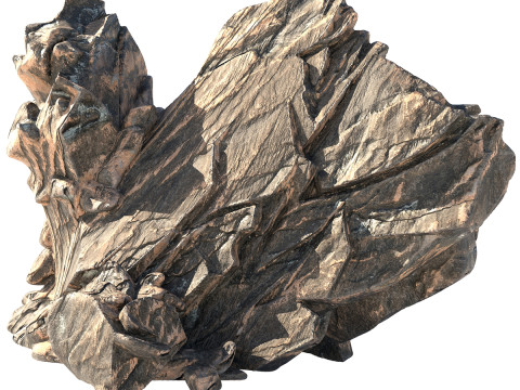 Cliff rock sandy grey Modelo 3D