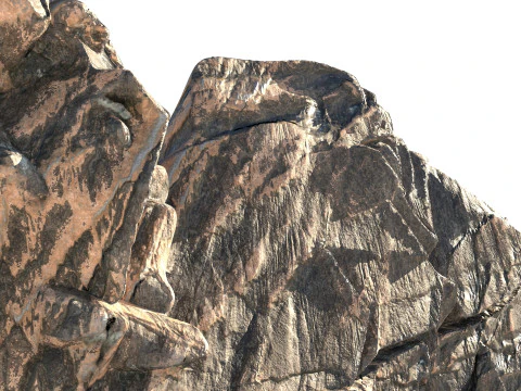 Cliff rock sandy grey 3D Model