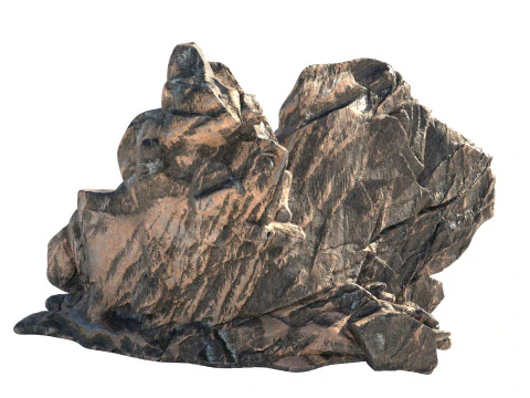 Cliff rock sandy grey 3D Model