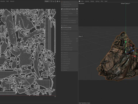 Cliff rock sandy grey 3D Model