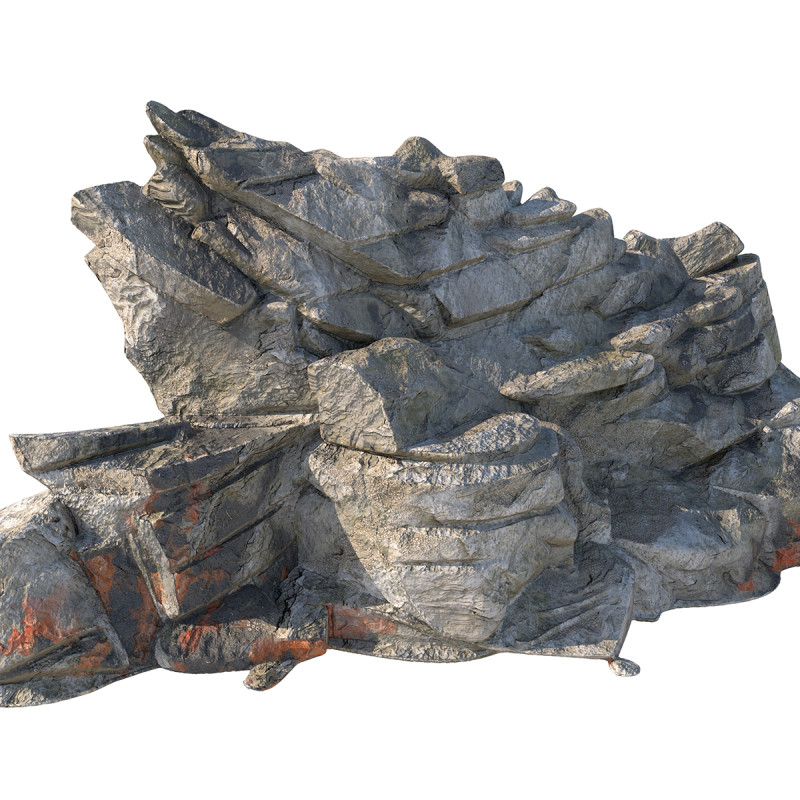 Cliff rock v11c 3D Model .c4d .max .obj .3ds .fbx .stl .blend 