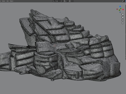 Cliff rock v11c 3D Model