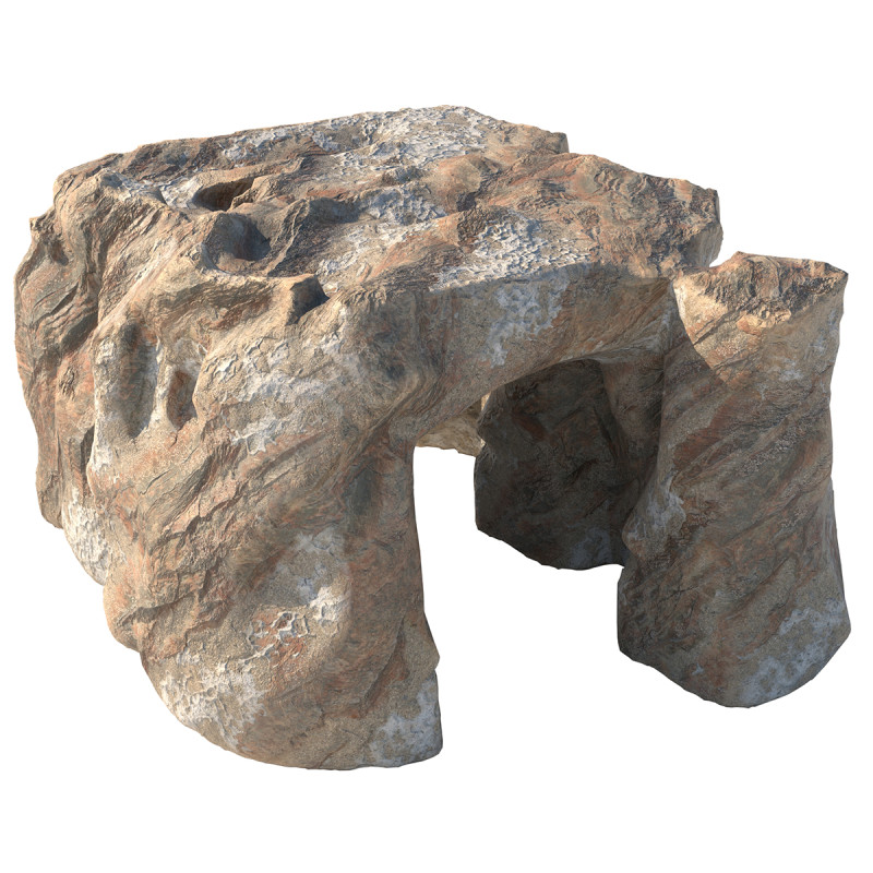 Coral red stone cave entrance 3D Модель .c4d .max .obj .3ds .fbx .stl .blend