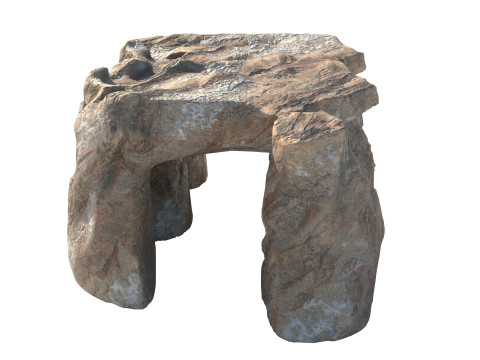 Coral red stone cave entrance 3D Модель
