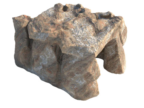 Ingresso della grotta in pietra rossa corallo Modello 3D