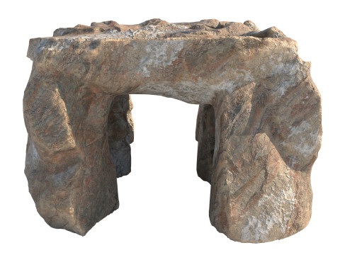 Coral red stone cave entrance 3D Модель