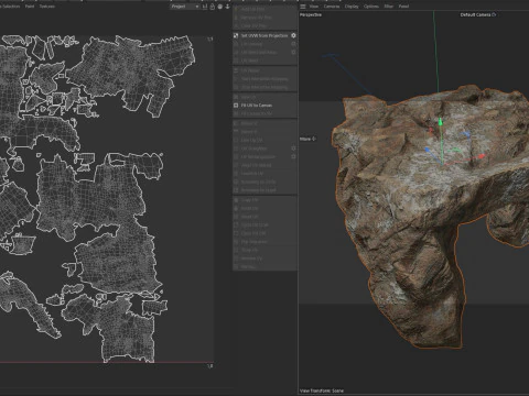Ingresso della grotta in pietra rossa corallo Modello 3D