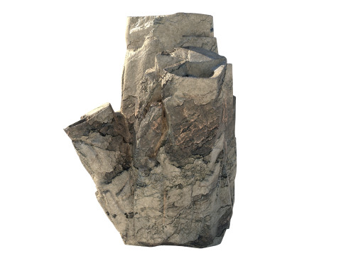 Cracked soil rock 3D Model