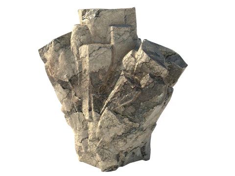 Roccia del terreno incrinata Modello 3D
