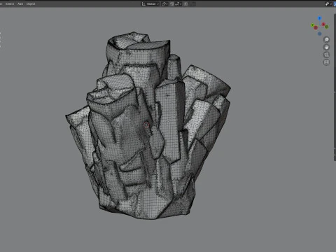 Roccia del terreno incrinata Modello 3D