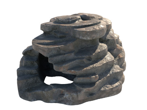 Dirt step rock 3D Modell