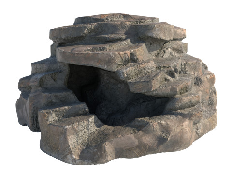 Dirt step rock 3D Modell