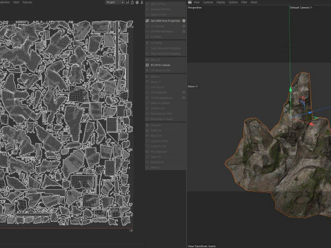 Grass pebble rock 3D Model
