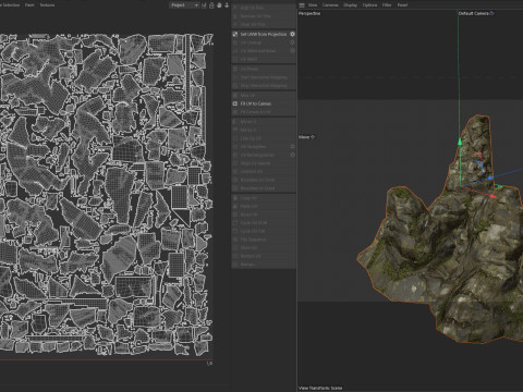 Grass rock cliff 3D Model