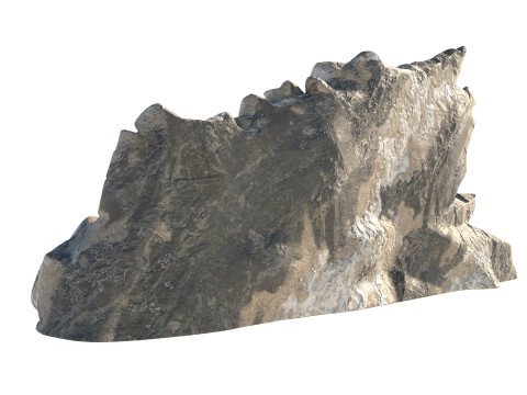 Grey cliff rock v11b 3D Модель