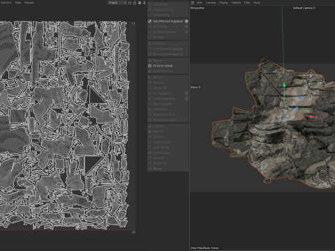 Grey cliff rock v11b 3D Модель