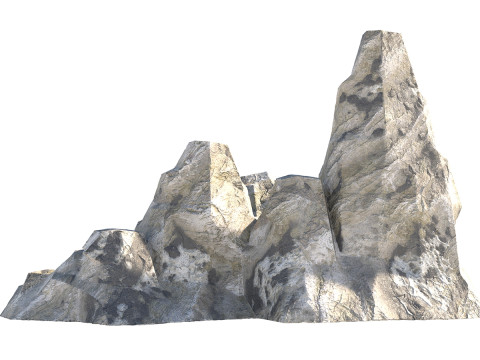Grey coral rock cliff 3Dモデル