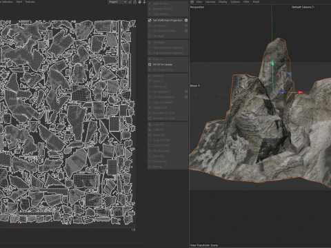 Scogliera di roccia corallina grigia Modello 3D