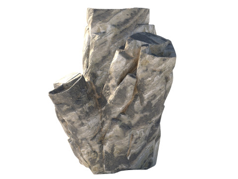 Grey white rock 3D Модель