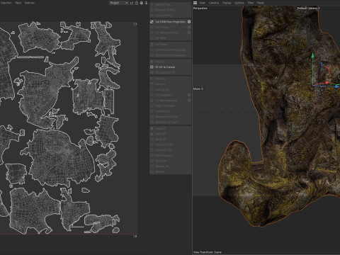 Jungle moss cliff rock 3D Modell